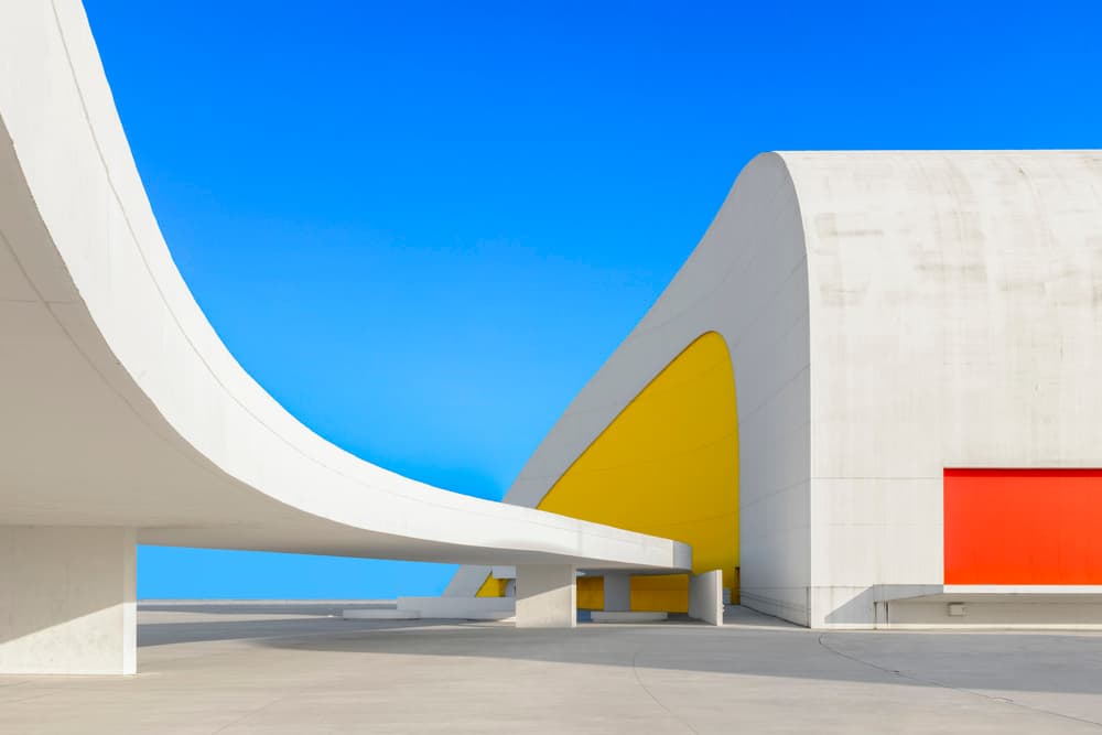 Vibrant Architectural Curves by Xavier Garci — canvas wall art