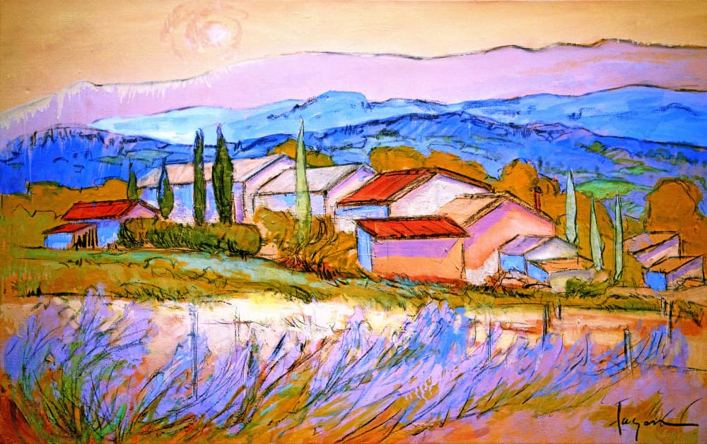 Lavender Hillside by Dorothy Fagan — canvas wall art