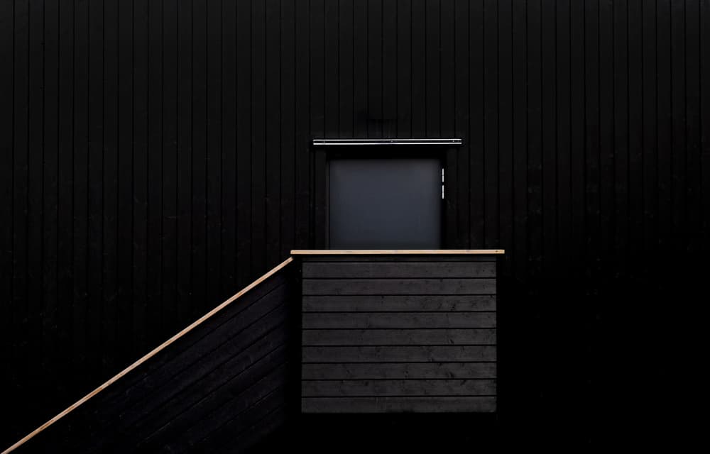 Dark Geometric Wood Facade by Rolf Endermann — canvas wall art