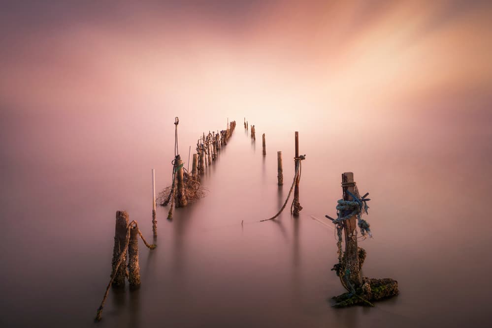 Serene Pink Seascape by Joaquin Guerola — canvas wall art