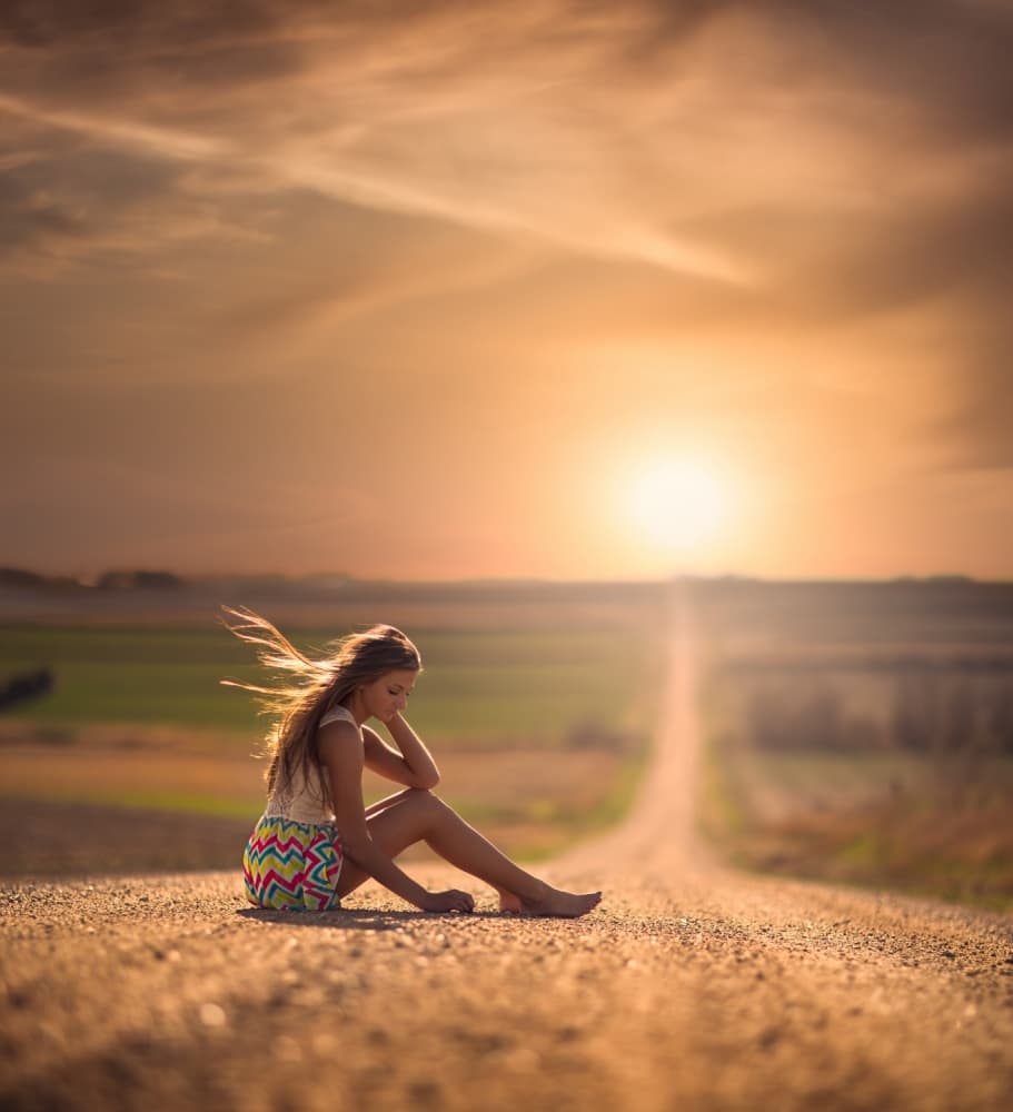 Pensive Sunset Road by Jake Olson — canvas wall art