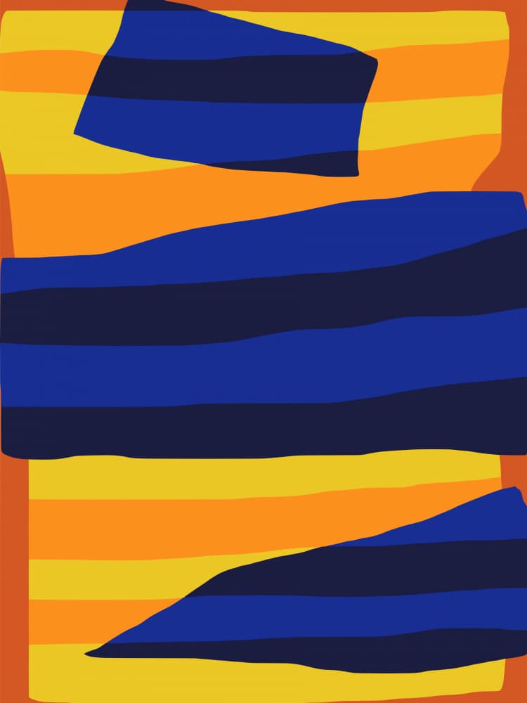 Colorful Abstract Stripes by Little Dean — canvas wall art