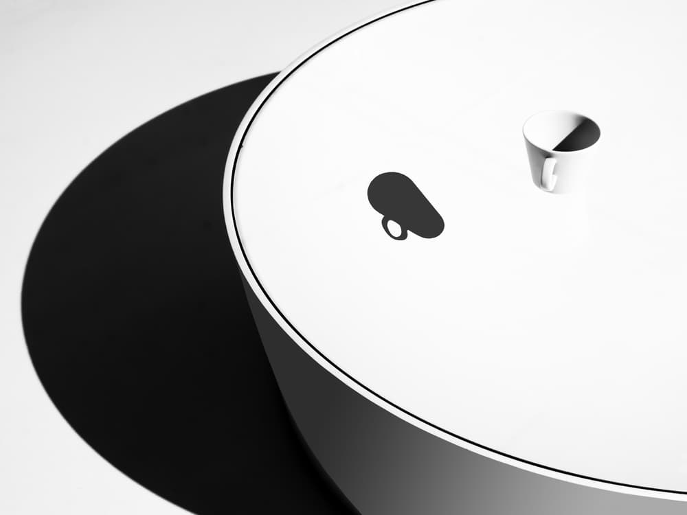 Monochrome Cup Shadows by Luc Vangindertael (laGrange) — canvas wall art