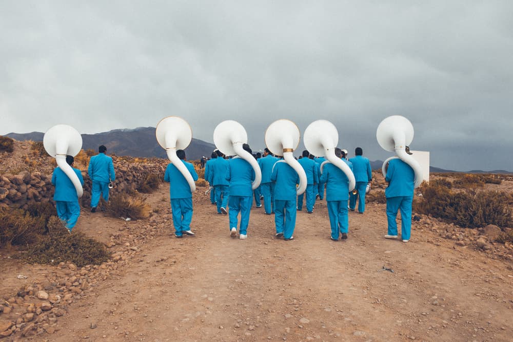 Blue Band Desert March by Rostovskiy Anton — canvas wall art