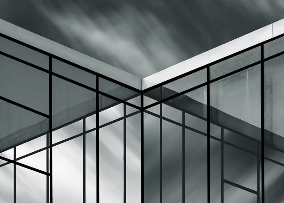 Geometric Urban Reflection by Vladi Garcia — canvas wall art