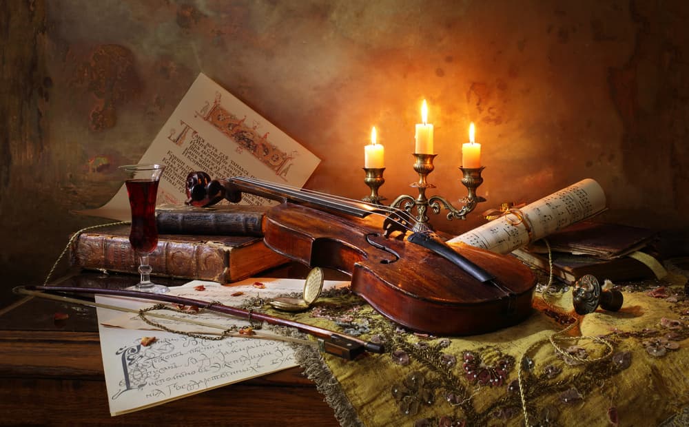Old World Violin Study by Andrey Morozov — canvas wall art