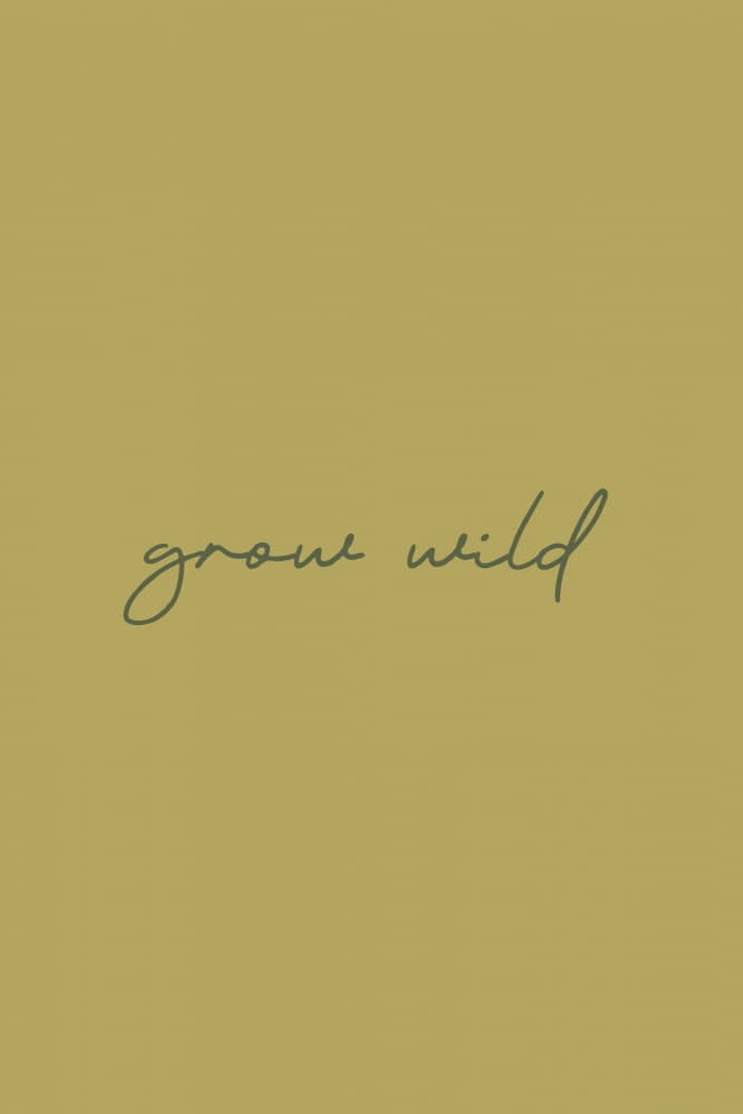 Grow Wild Script by Karen Menzenbach — canvas wall art