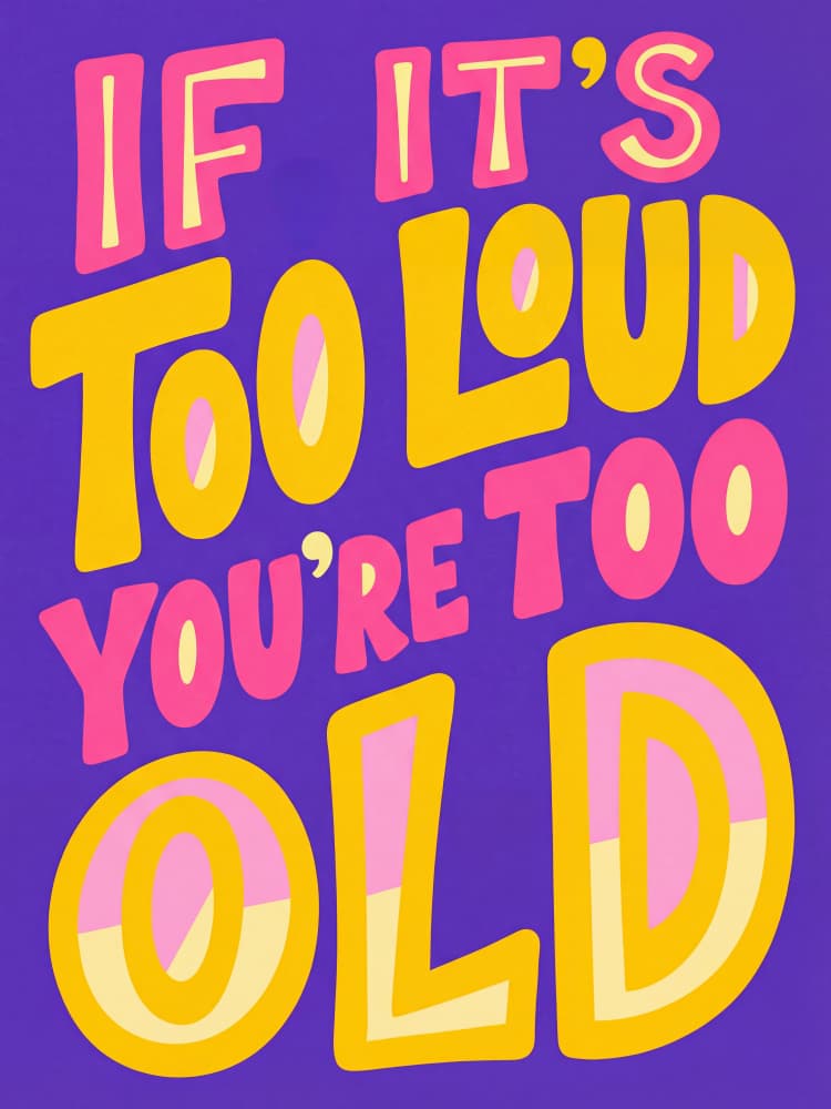 Retro Loud Age Quote by Andreas Magnusson — canvas wall art