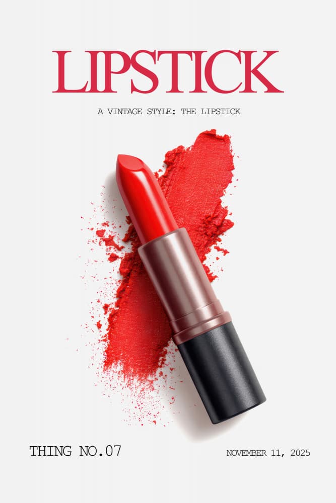 Classic Red Lipstick by Rafal Kulik — canvas wall art
