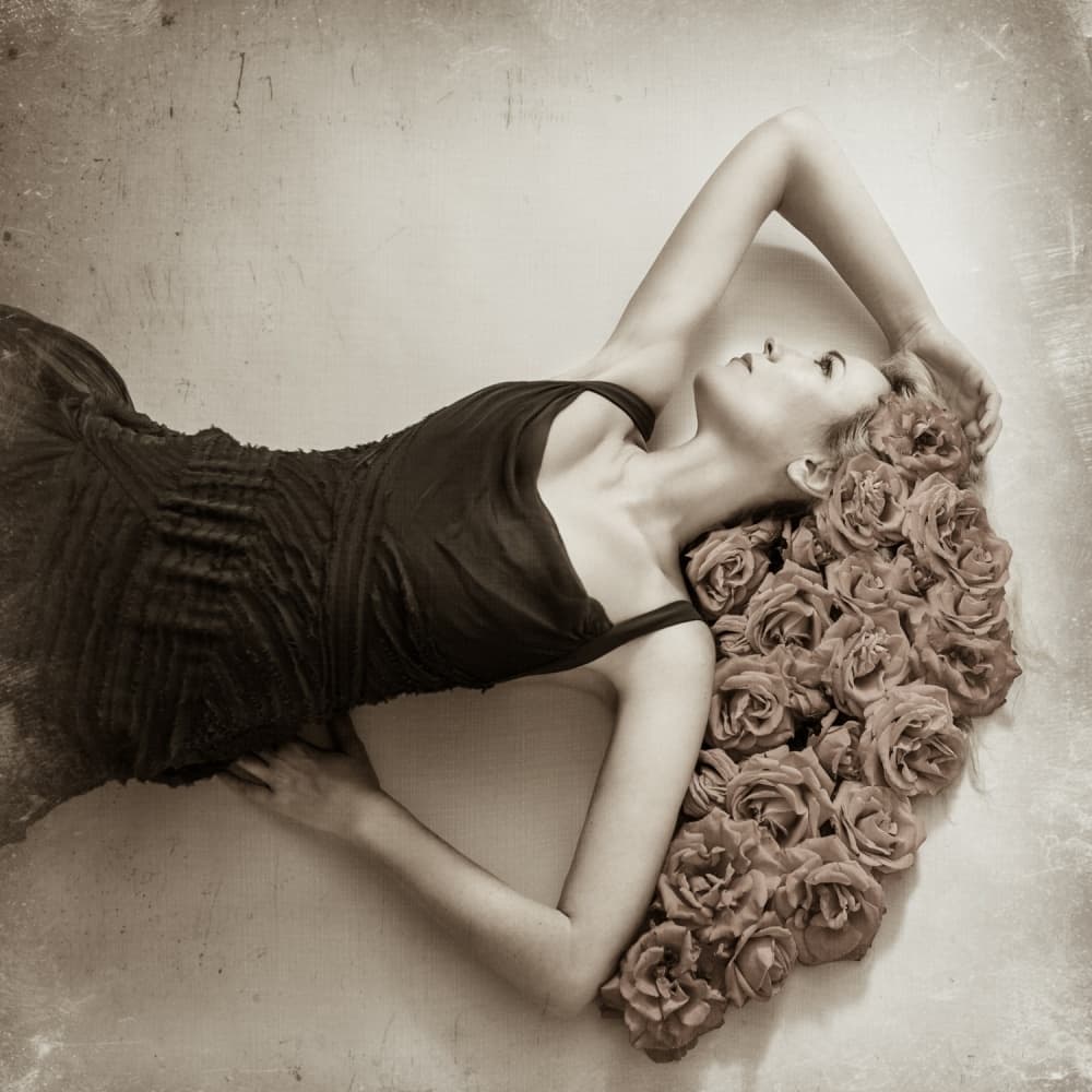 Roses In Her Hair by Ivan Tonov — canvas wall art