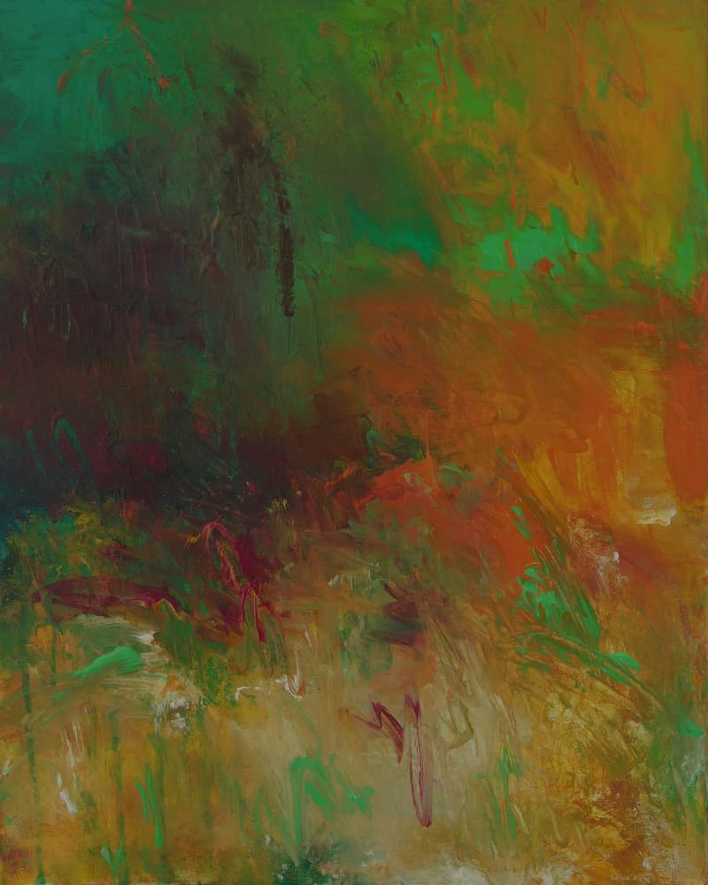 Vivid Abstract Landscape by Ron Halfant — canvas wall art