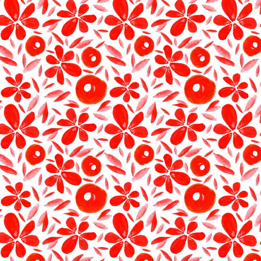 Vibrant Red Blooms by Michele Channell — canvas wall art