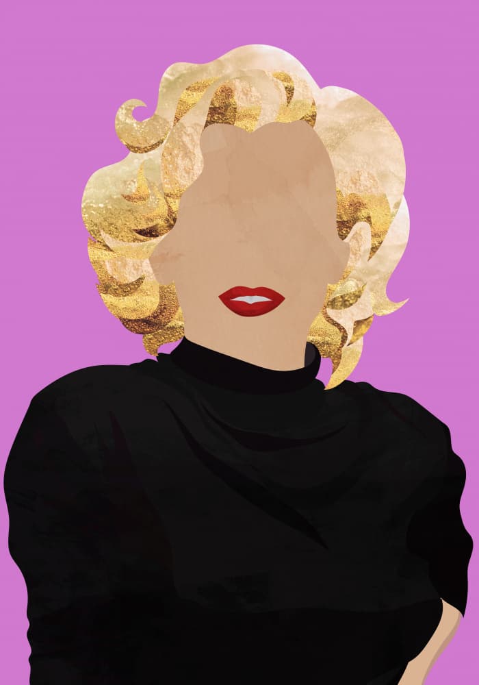 Blonde Glamour Portrait by Sarah Manovski — canvas wall art