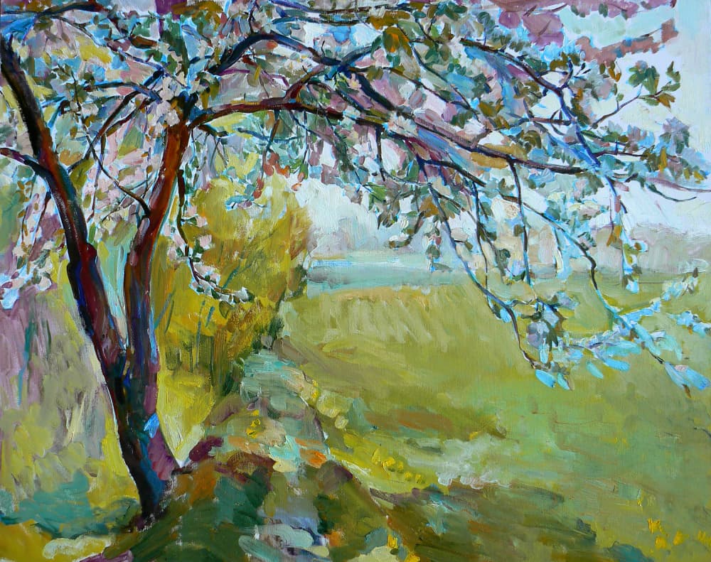 Blooming Spring Path by Andrii Kutsachenko — canvas wall art