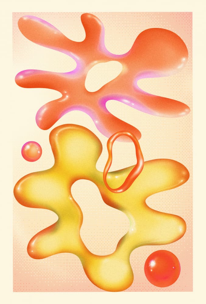 Glossy Organic Shapes by The Art Concept — canvas wall art