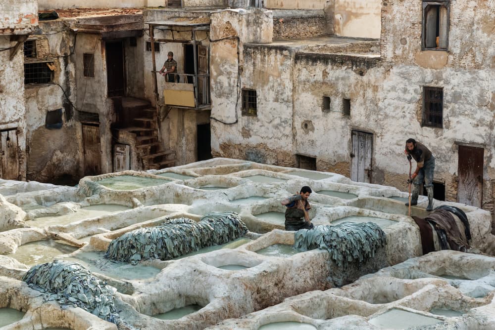 Ancient Fes Tannery by Andrei Nicolas - The Traveler — canvas wall art