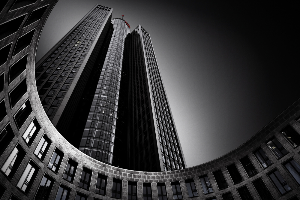 Dramatic City Towers by Jorge Pimenta — canvas wall art