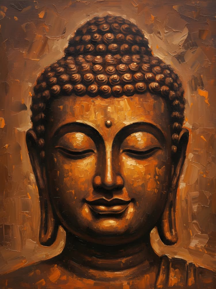 Golden Buddha Meditation by HUGO — canvas wall art