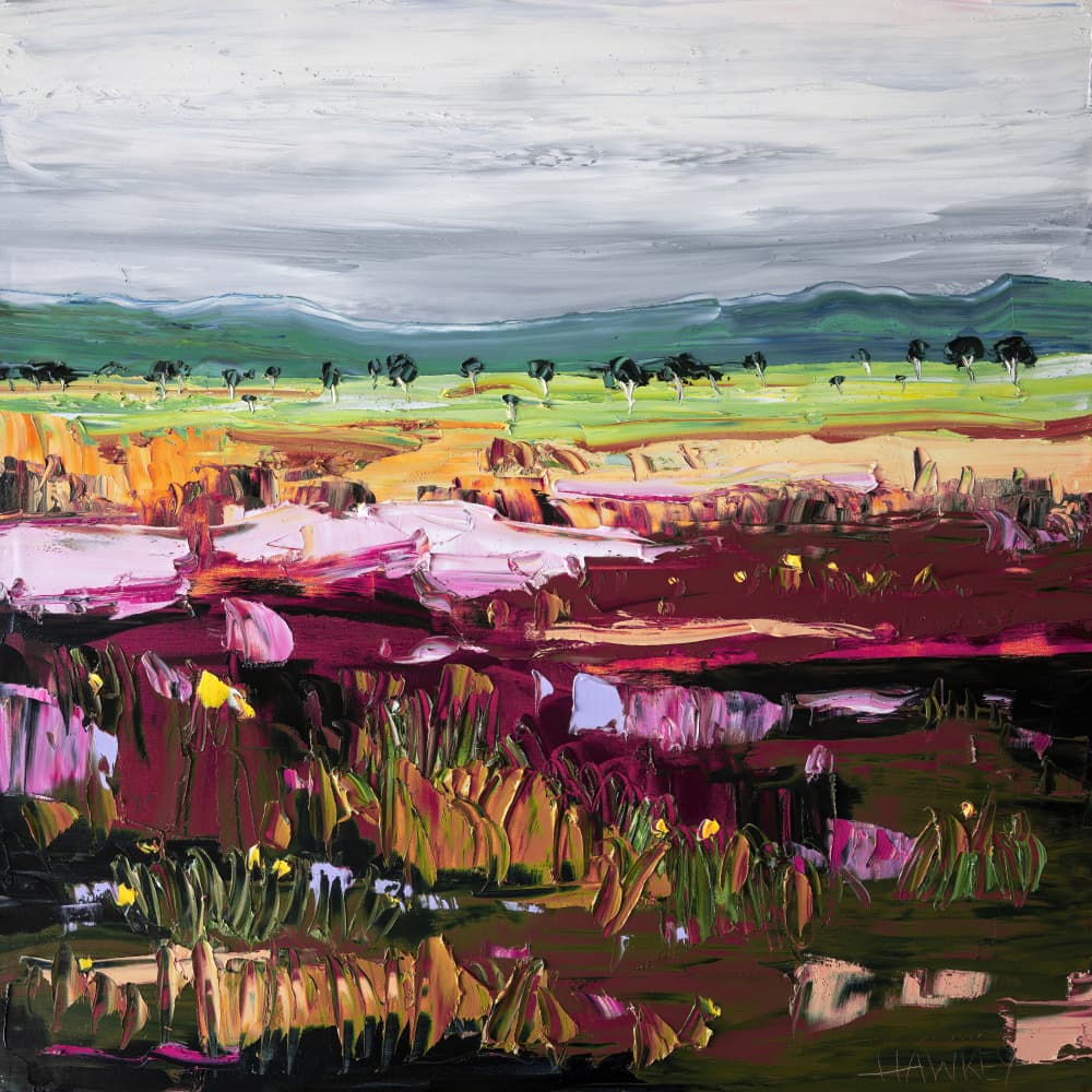Vibrant Abstract Landscape by Angela Hawkey — canvas wall art