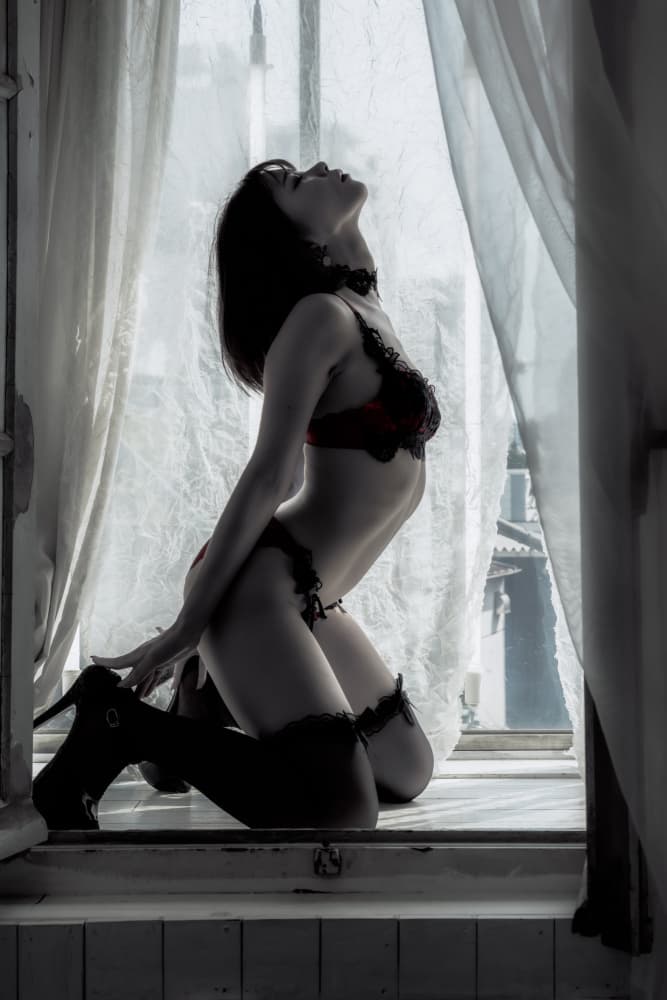 Sensual Window Lingerie by Ken Masuguchi — canvas wall art
