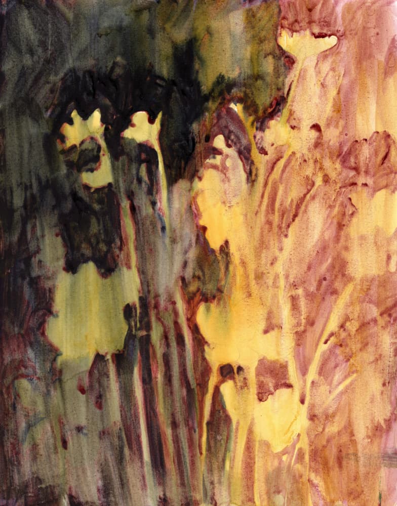 Warm Abstract Flow by Janel Bragg — canvas wall art