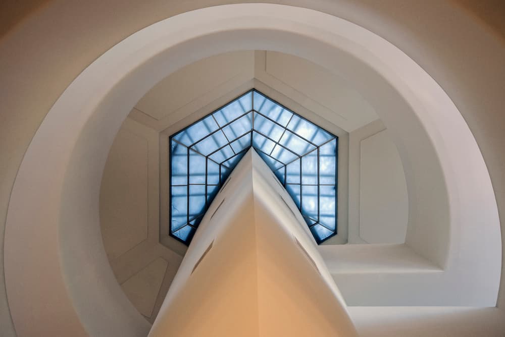 Upward Geometric Skylight by Linda Wride — canvas wall art