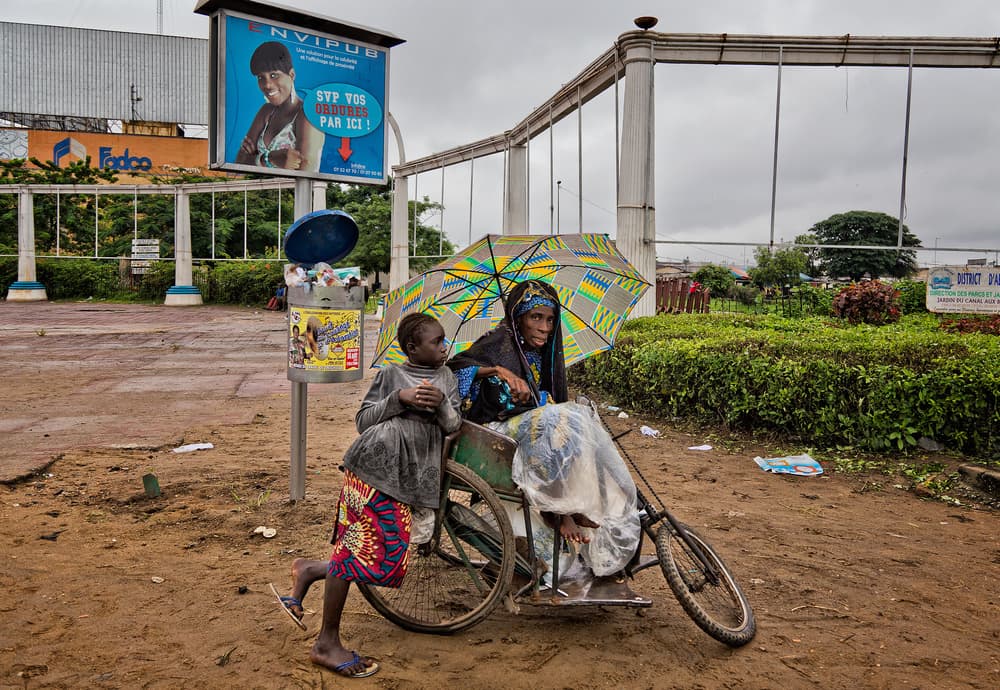 African Street Life Scene by Lorenzo Grifantini — canvas wall art