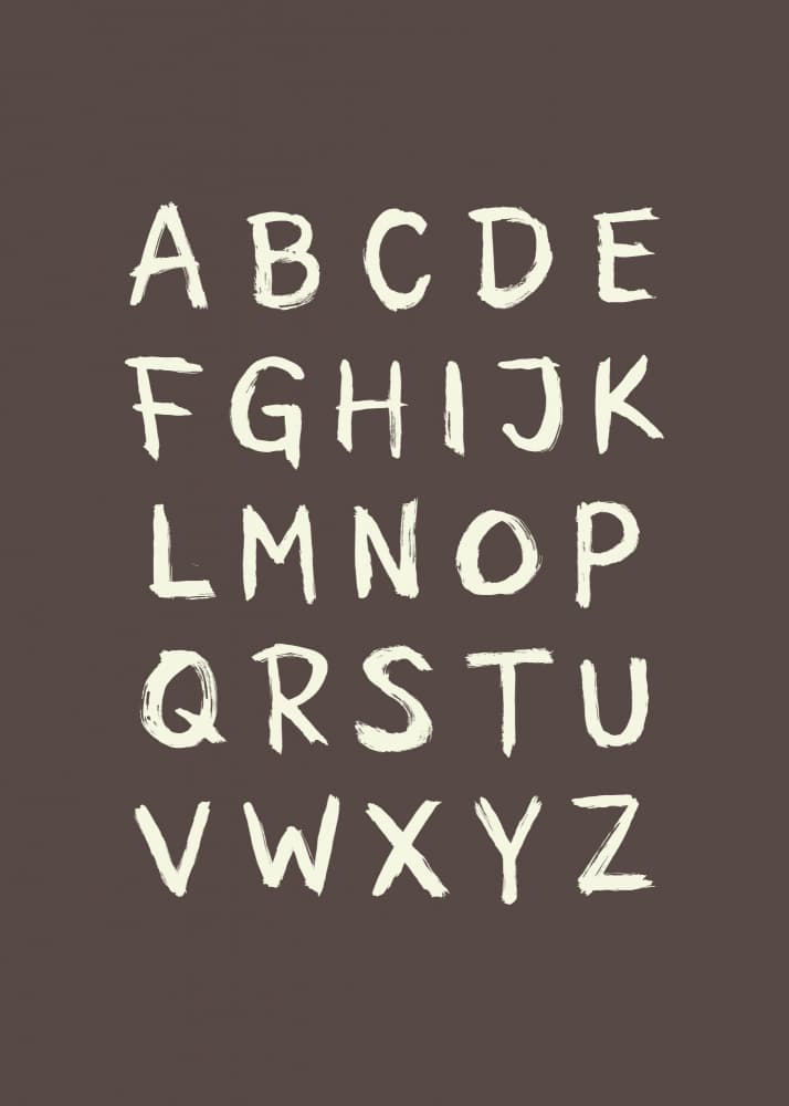 Handwritten Alphabet Chart by Aminah Eleonora — canvas wall art