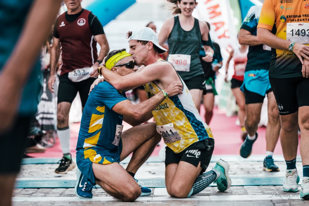 Finish Line Kiss by PacodlaCorte — canvas wall art