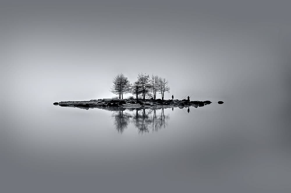 Serene Island Fishermen by Albena Markova — canvas wall art