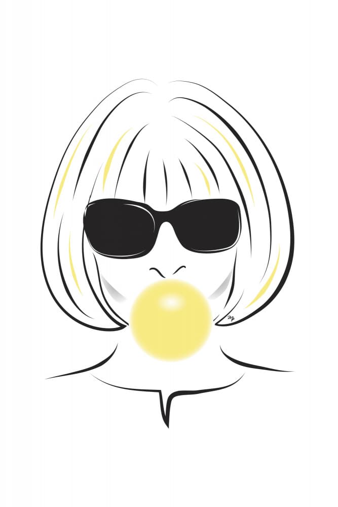 Cool Girl Bubble Gum by Martina — canvas wall art