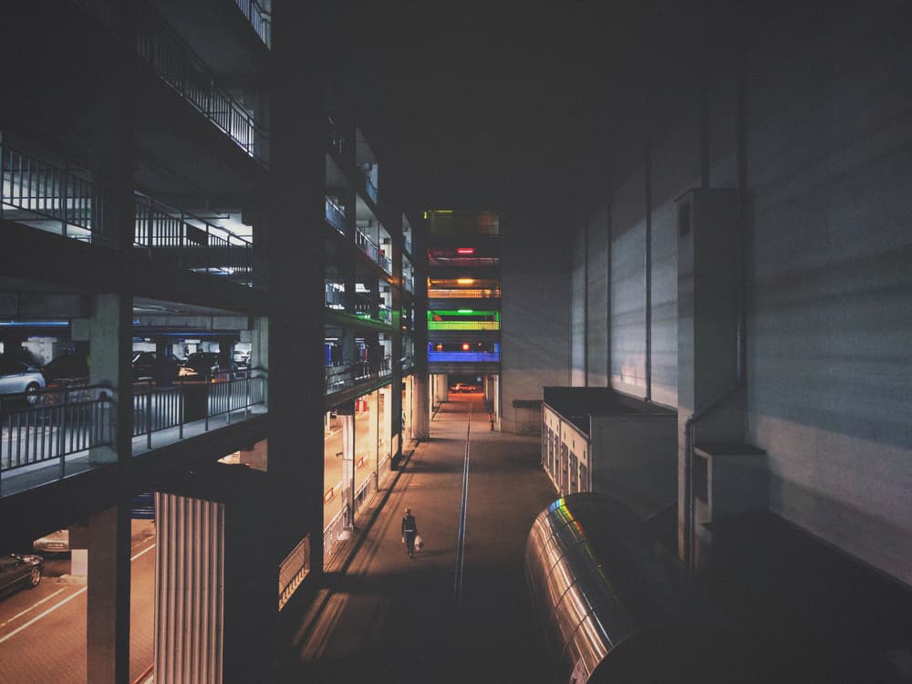Moody Urban Passage by Karina Aleksandrova — canvas wall art