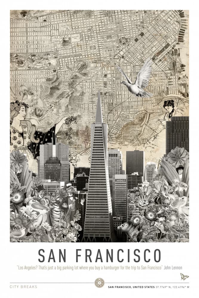 San Francisco Dream City by Simon Goggin — canvas wall art