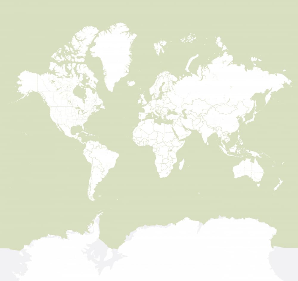 Minimalist World Map by Rosana Laiz Blursbyai — canvas wall art