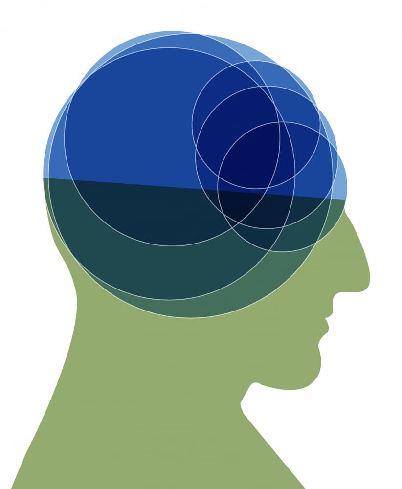 Thinking Mind Profile by Rafa Mateo — canvas wall art
