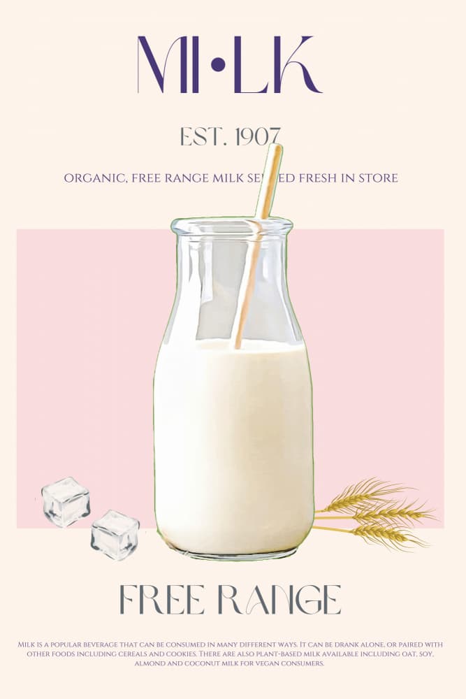 Organic Milk Bottle by Nazma Khokhar — canvas wall art