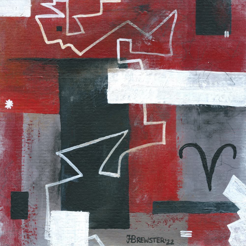 Abstract Geometric Aries by Janine Brewster — canvas wall art