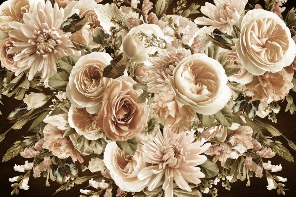 Vintage Floral Bouquet by Sue Skellern — canvas wall art