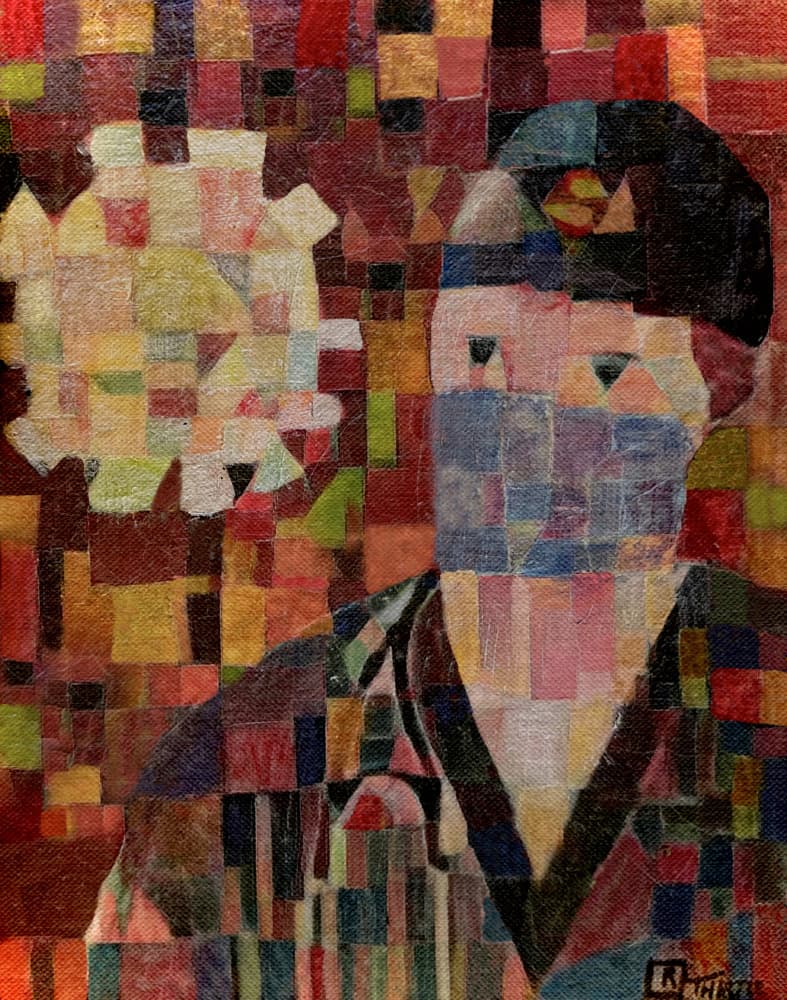 Masked Abstract Portrait by Robert Thirtle — canvas wall art