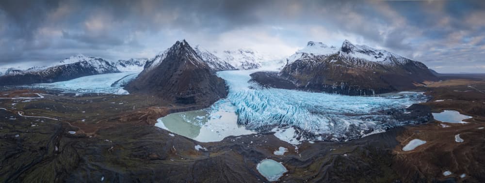 Majestic Glacial Valley by David Martin Castan — canvas wall art