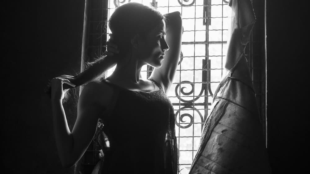 Woman In Silhouette by behnamkhoramshahi — canvas wall art