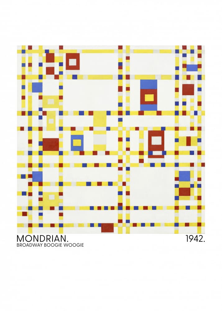 Broadway Boogie Woogie by Piet Mondrian — canvas wall art