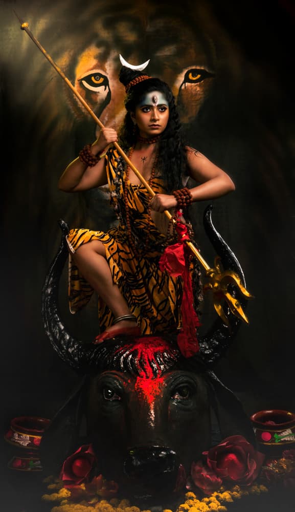 Divine Warrior Goddess by Prithul Das — canvas wall art
