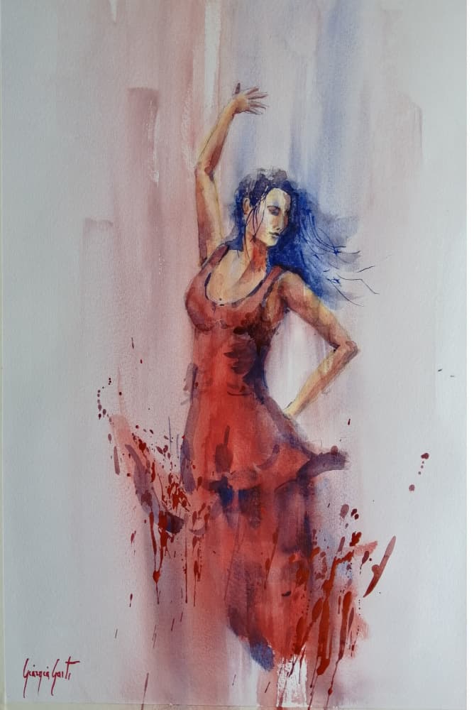 Passionate Red Dance by Giorgio Gosti — canvas wall art