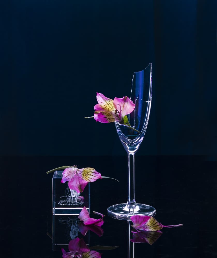 Broken Glass Bloom by Marsha Ma — canvas wall art