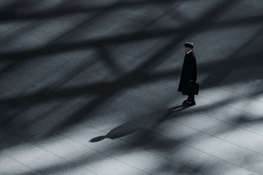 Solitary Business Man by erwin hodister — canvas wall art
