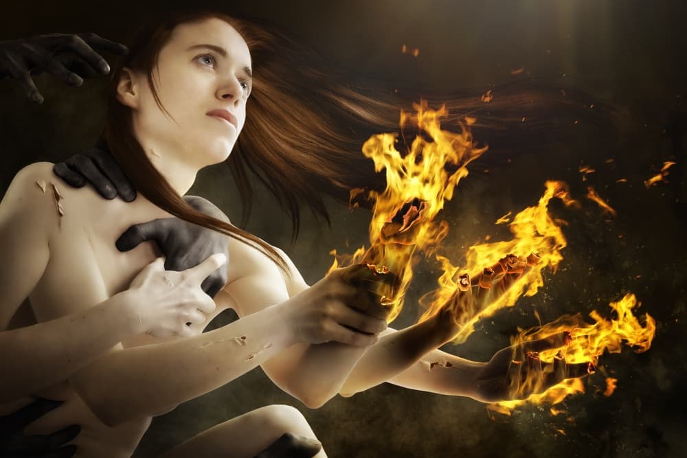 Burning Inner Strength by Christophe Kiciak — canvas wall art
