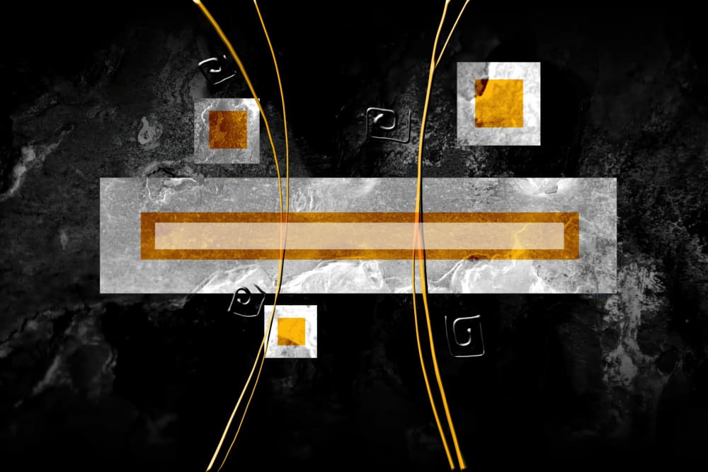 Elegant Golden Geometry by Rafal Kulik — canvas wall art