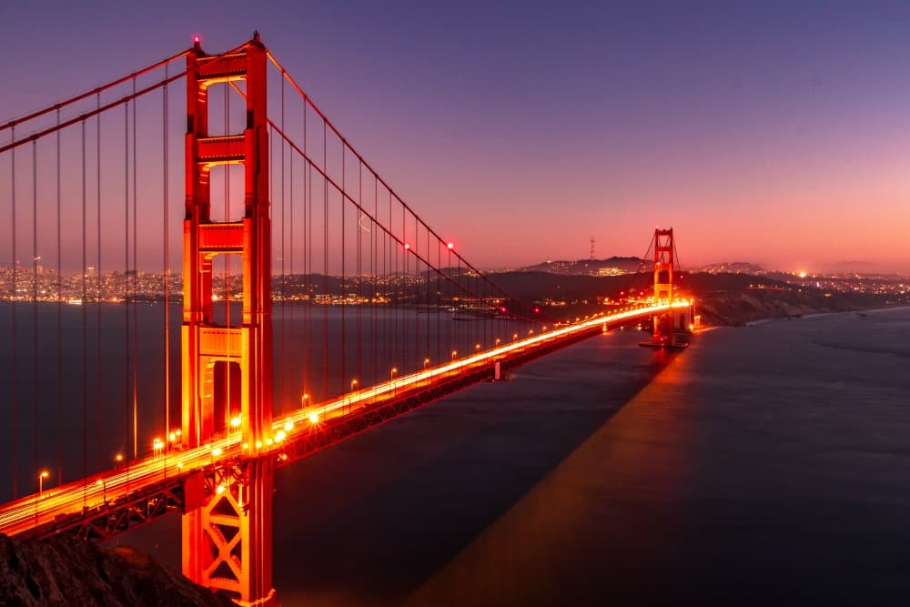 Golden Gate Bridge Twilight by Ariel Ling — canvas wall art