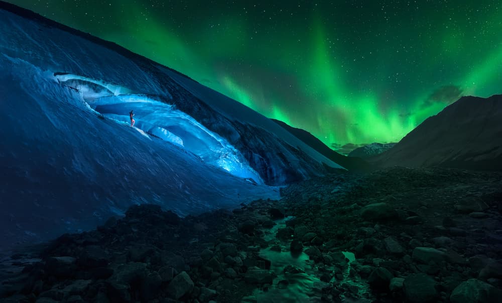 Aurora Ice Cave by Jesús M. García — canvas wall art